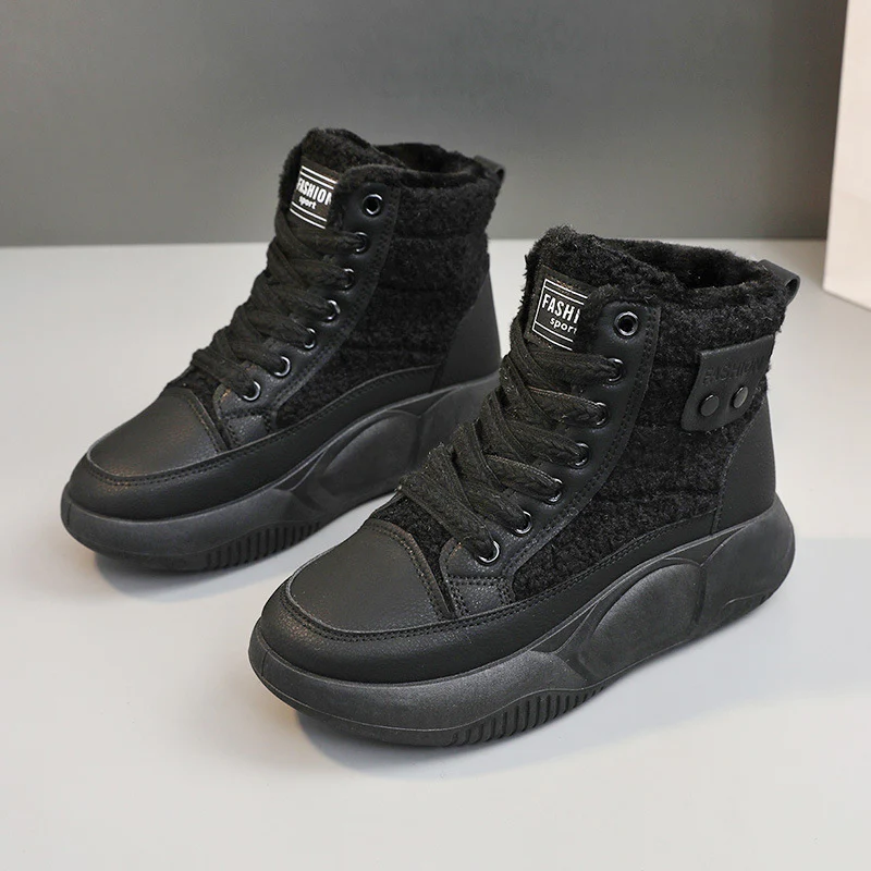 Damen High-Top Sneakers mit isolierendem Innenfutter und rutschfester Sohle Heidi Mode - Image 7