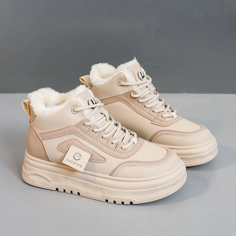 Damen High-Top Sneakers mit kuscheligem Fleece-Futter und rutschfester Sohle Heidi Mode - Image 2