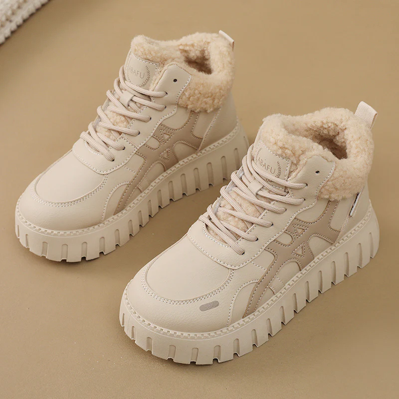 Damen High-Top Sneakers mit kuscheligem Innenfutter und robustem Sohlenprofil Heidi Mode - Image 2