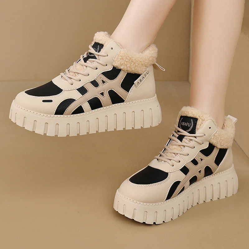Damen High-Top Sneakers mit kuscheligem Innenfutter und robustem Sohlenprofil Heidi Mode - Image 3