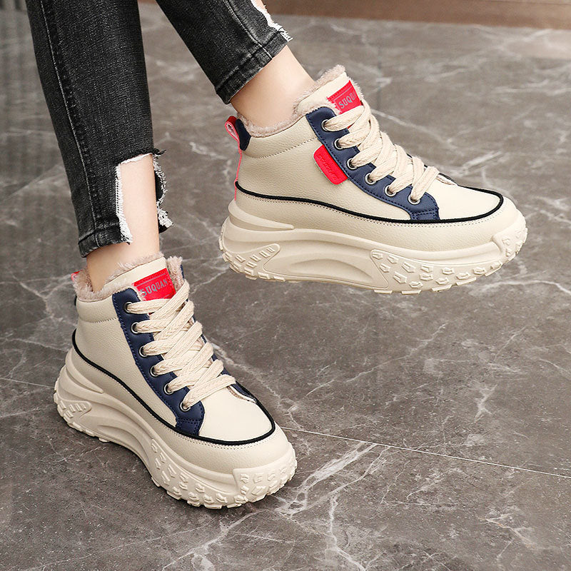 Damen High-Top Sneakers mit kuscheligem Innenfutter und rutschfester Profilsohle Heidi Mode - Image 2