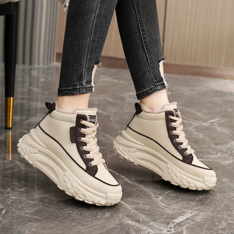 Damen High-Top Sneakers mit kuscheligem Innenfutter und rutschfester Profilsohle Heidi Mode - Image 4