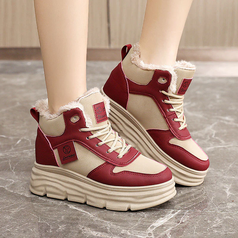 Damen High-Top Sneakers mit kuscheligem Innenfutter und sportlichem Profil Heidi Mode