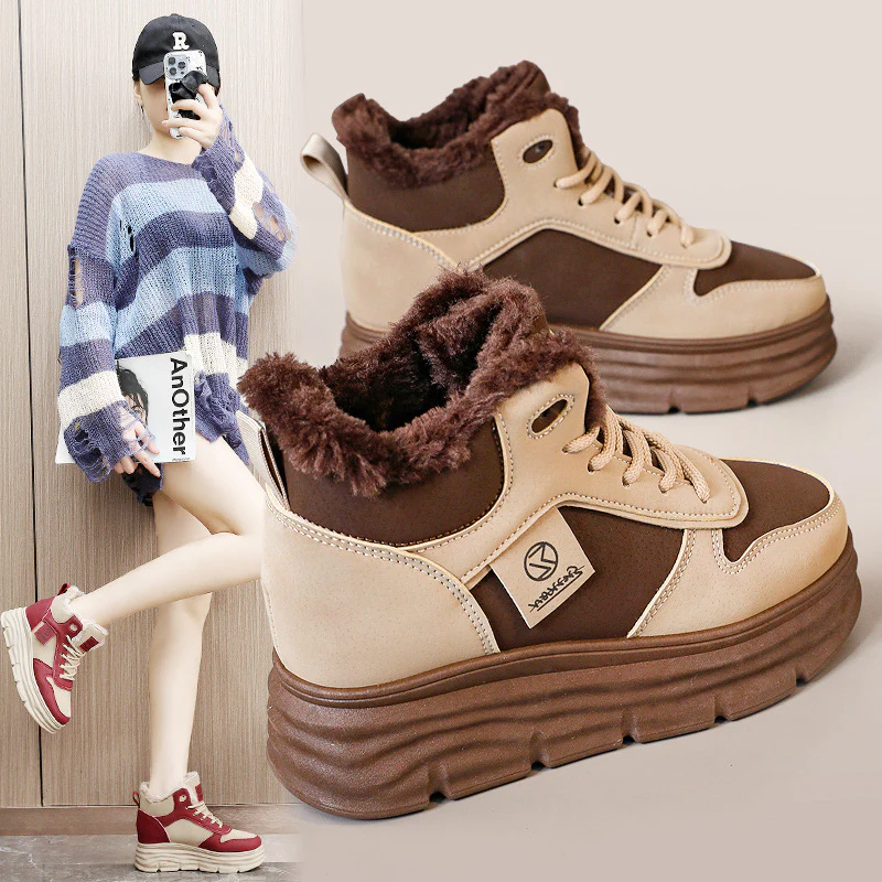 Damen High-Top Sneakers mit kuscheligem Innenfutter und sportlichem Profil Heidi Mode - Image 2