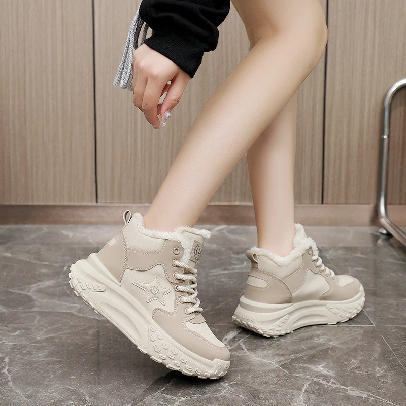 Damen High-Top Sneakers mit kuscheligem Warmfutter und rutschfester Sohle Heidi Mode - Image 3