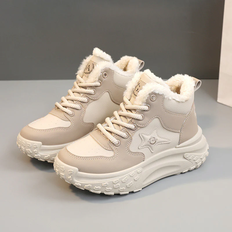 Damen High-Top Sneakers mit kuscheligem Warmfutter und rutschfester Sohle Heidi Mode - Image 7