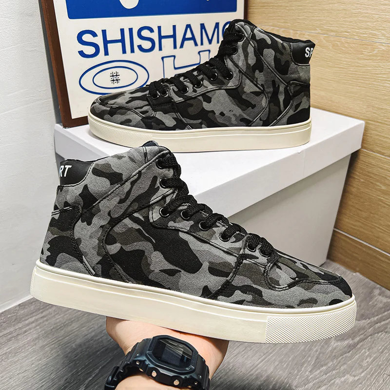 Damen High-Top Sneakers mit modernem Camouflage-Design und gepolsterter Knöchelstütze Heidi Mode - Image 2
