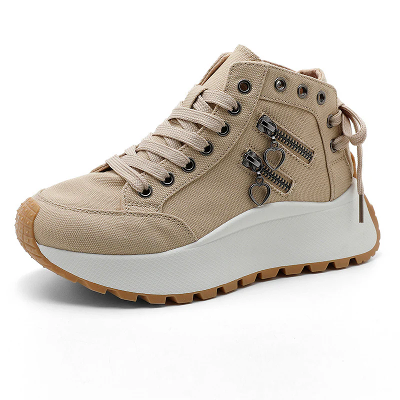 Damen High-Top Sneakers mit modischen Reißverschlussdetails und dämpfender Laufsohle Heidi Mode - Image 5