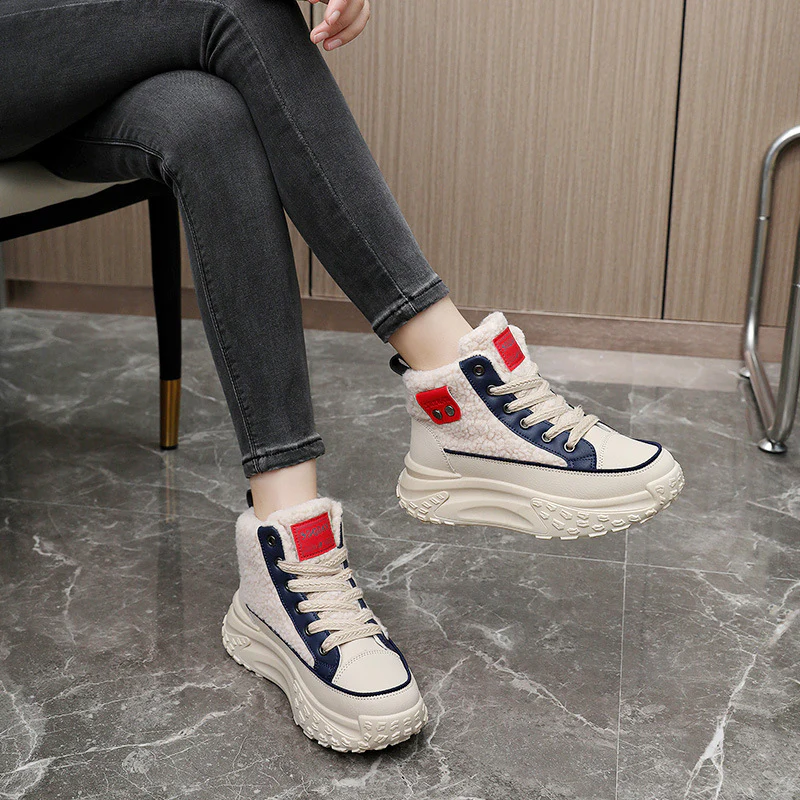 Damen High-Top Sneakers mit warmem Fleece-Futter und rutschfester Sohle Heidi Mode - Image 3