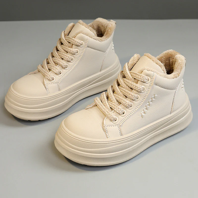Damen High-Top Sneakers mit warmem Fleece-Innenfutter und rutschfester Laufsohle Heidi Mode - Image 2