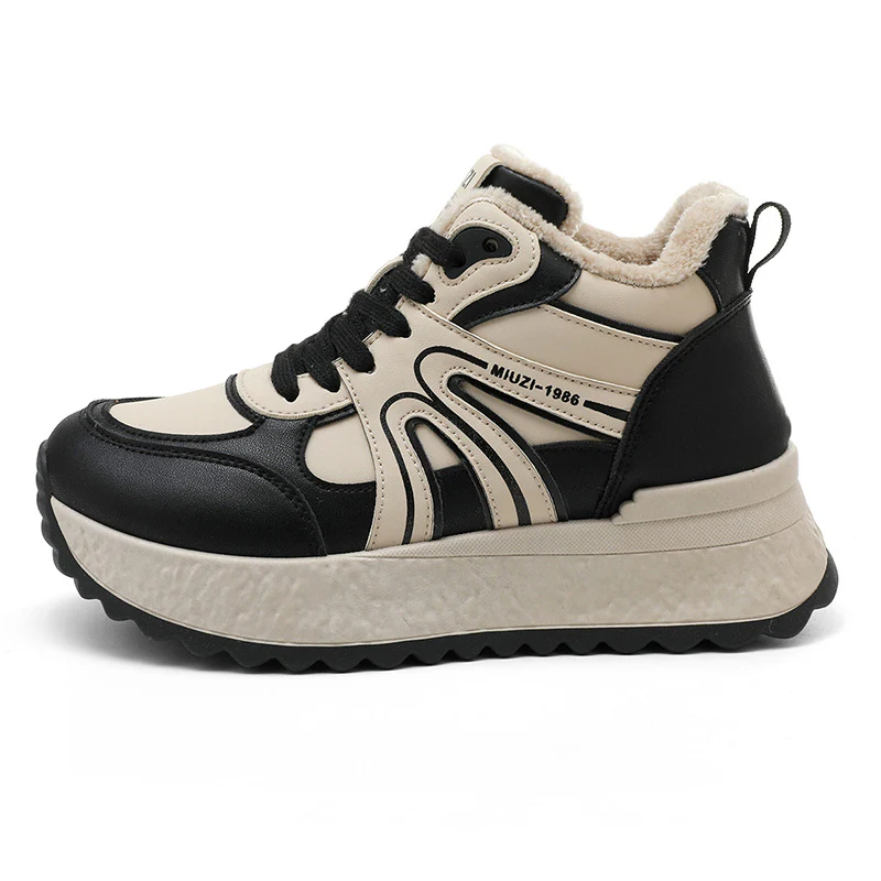 Damen High-Top Sneakers mit warmem Fleece Innenfutter und rutschfester Sohle Heidi Mode - Image 6