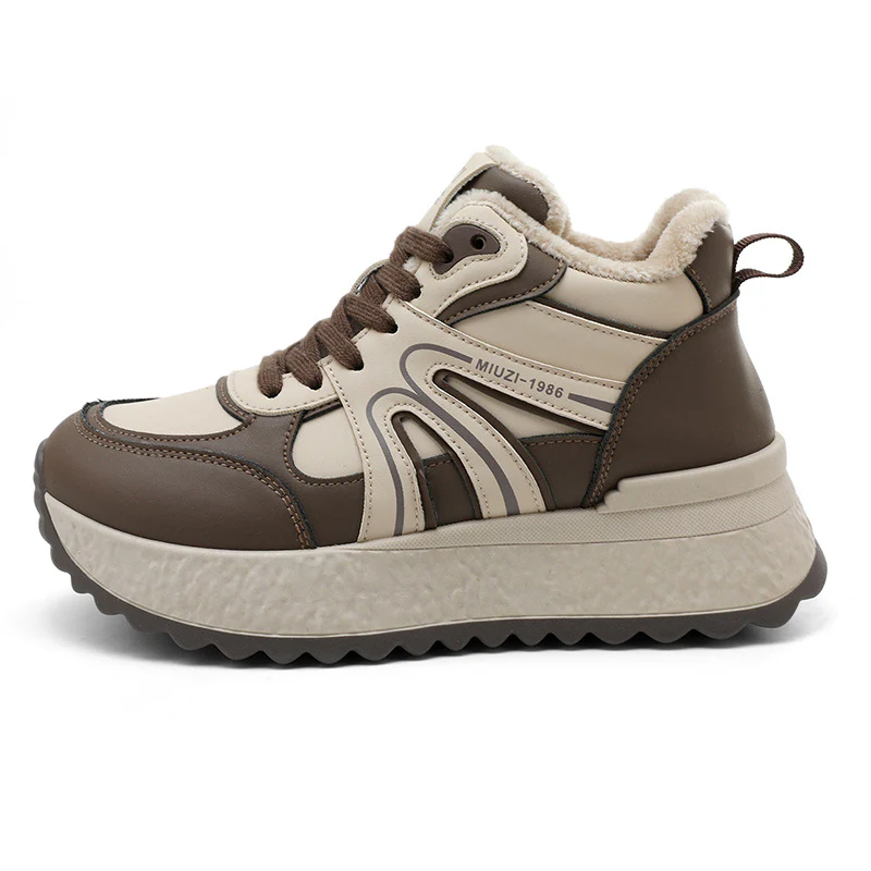 Damen High-Top Sneakers mit warmem Fleece Innenfutter und rutschfester Sohle Heidi Mode - Image 7
