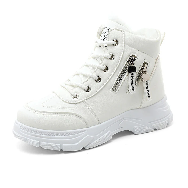Damen High-Top Sneakers mit warmem Innenfutter und modischem Reißverschluss Heidi Mode - Image 5