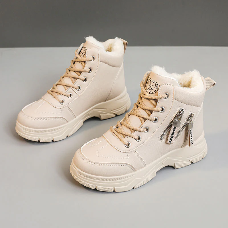 Damen High-Top Sneakers mit warmem Innenfutter und modischem Reißverschluss Heidi Mode - Image 6
