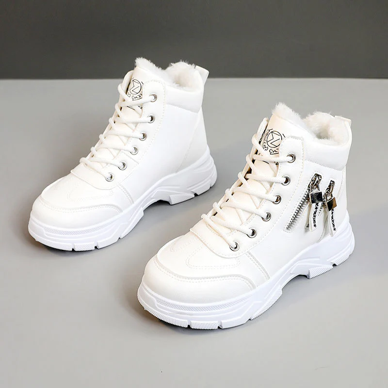 Damen High-Top Sneakers mit warmem Innenfutter und modischem Reißverschluss Heidi Mode - Image 7