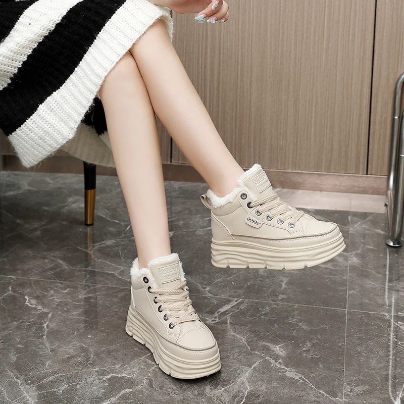 Damen High-Top Sneakers mit warmem Innenfutter und rutschfester Sohle Heidi Mode - Image 4