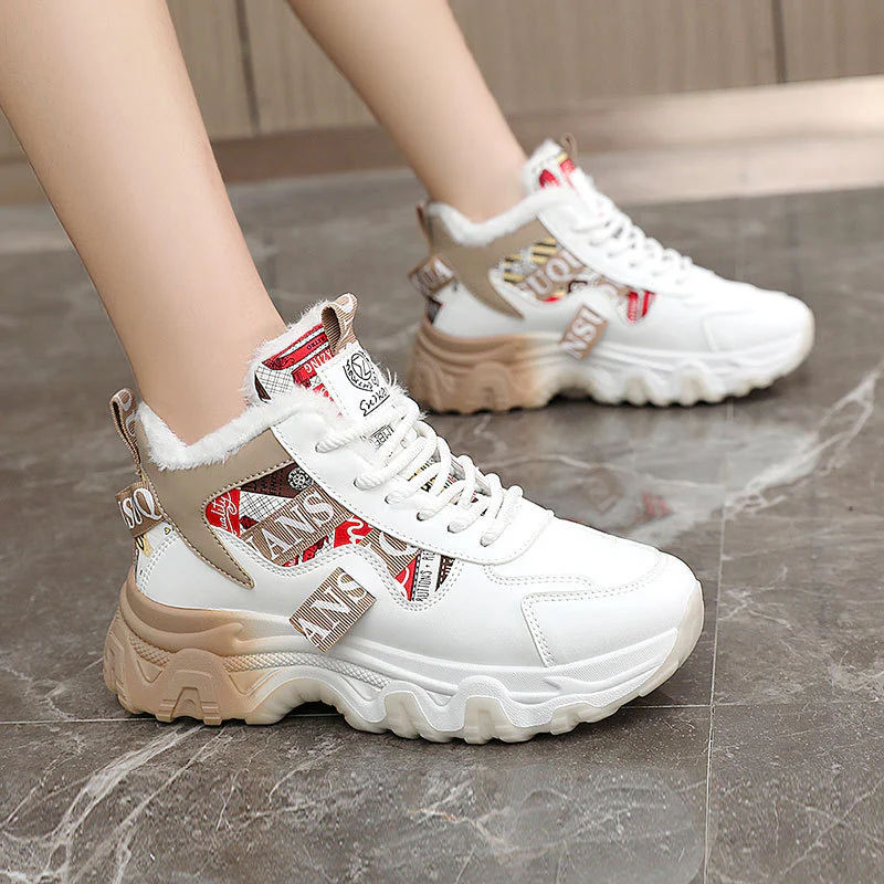 Damen High-Top Sneakers mit wärmendem Fleece und modischem Design Heidi Mode - Image 3