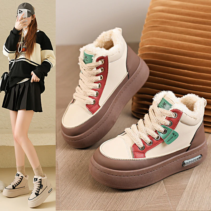 Damen High-Top Sneakers mit wärmendem Innenfutter und modischem Design Heidi Mode