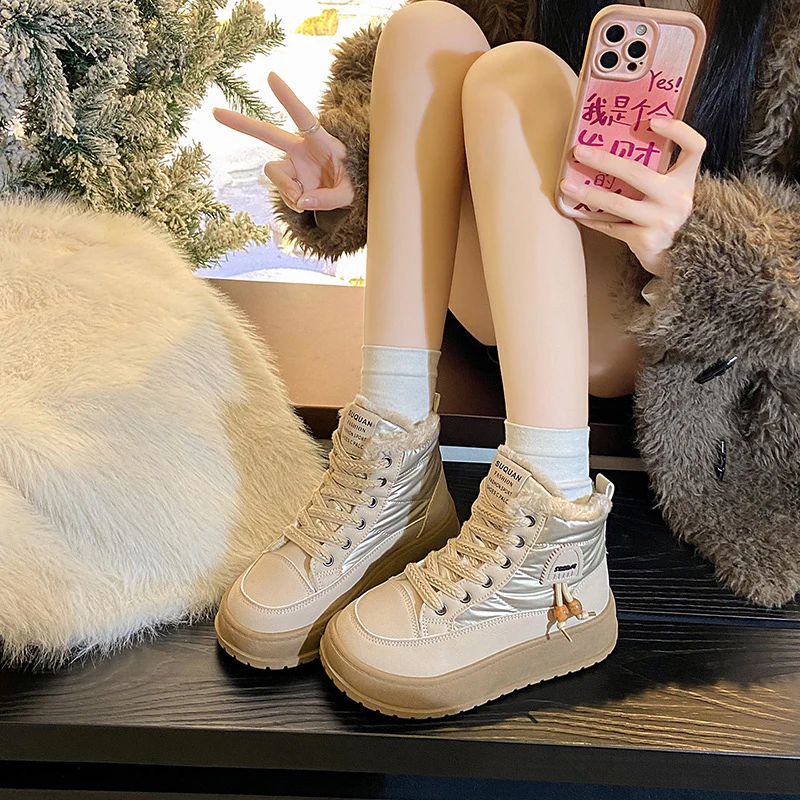 Damen High-Top Sneakers mit warmer Fütterung und rutschfester Laufsohle Heidi Mode - Image 3