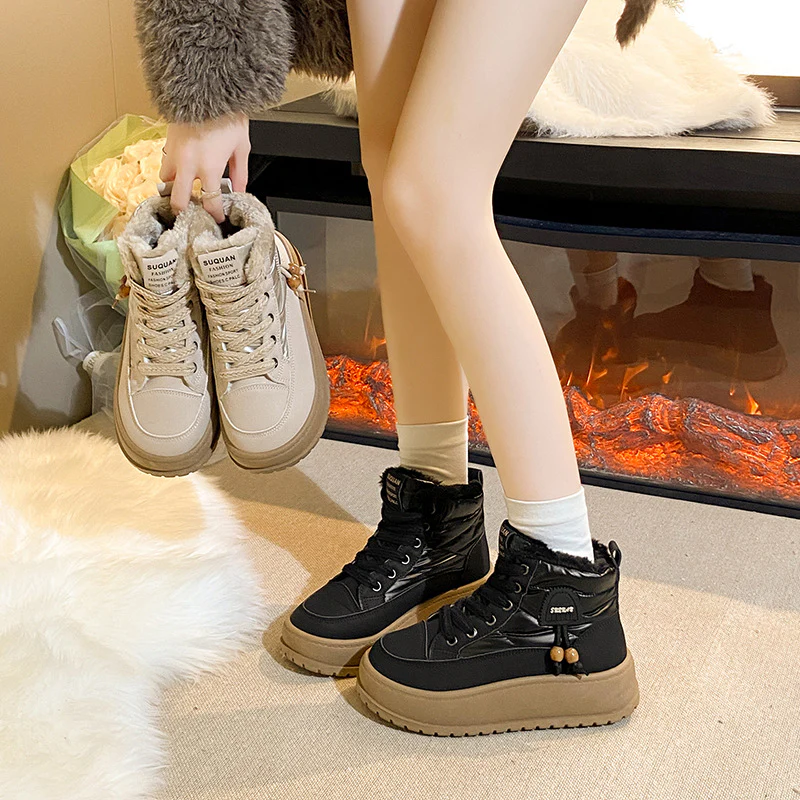 Damen High-Top Sneakers mit warmer Fütterung und rutschfester Laufsohle Heidi Mode - Image 4