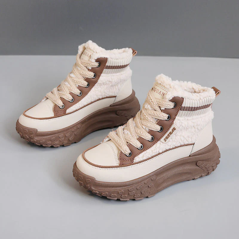 Damen High-Top Sneakers mit weichem Fleece-Futter und rutschfester Sohle Heidi Mode - Image 3
