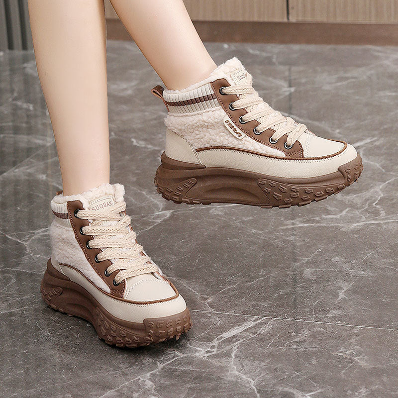 Damen High-Top Sneakers mit weichem Fleece-Futter und rutschfester Sohle Heidi Mode - Image 4