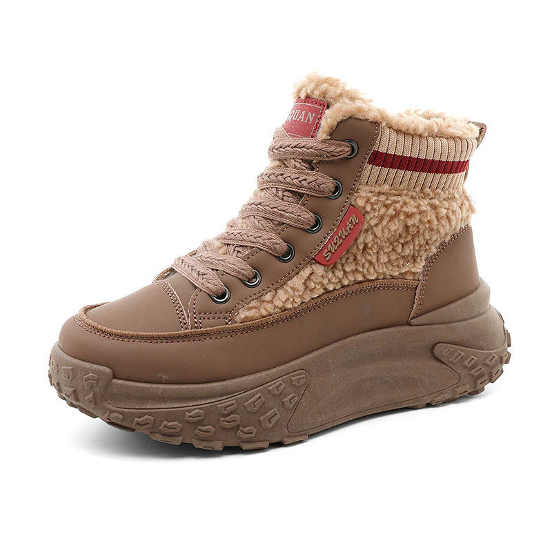 Damen High-Top Sneakers mit weichem Fleece-Futter und rutschfester Sohle Heidi Mode - Image 5