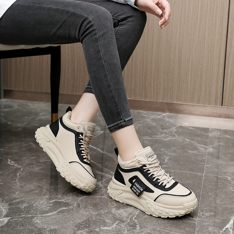Damen High-Top Sport Sneakers mit warmem Innenfutter und rutschfester Sohle Heidi Mode - Image 3