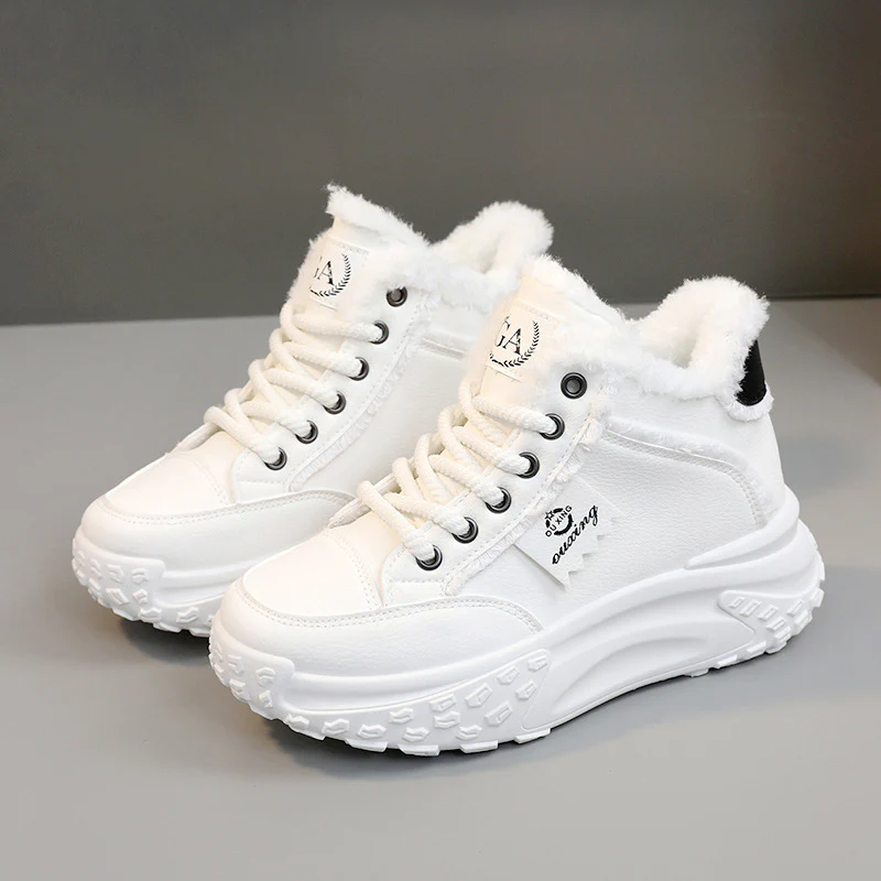 Damen High-Top Winter Sneakers mit flauschigem Innenfutter und rutschfester Sohle Heidi Mode - Image 6