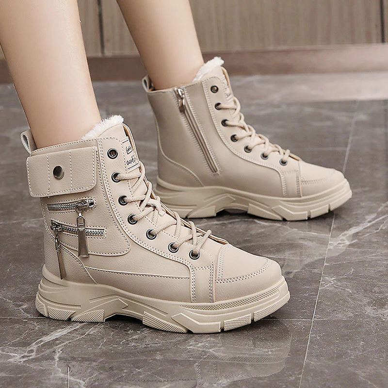 Damen High-Top Winterstiefel mit modischem Reißverschluss und dämpfender Sohle Heidi Mode - Image 3