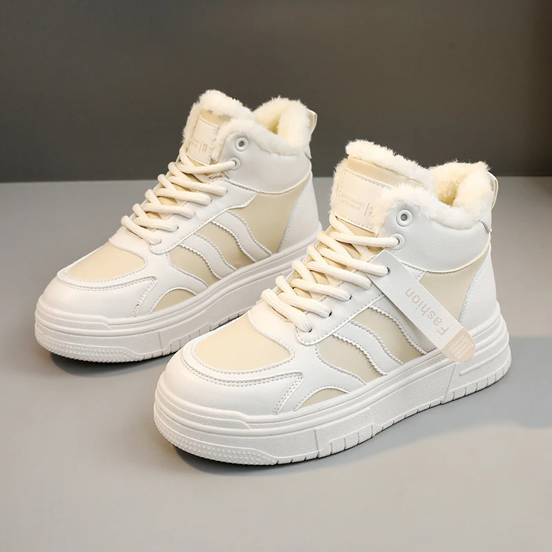Damen Hochflorige Sneaker aus robustem Kunstleder mit weichem Innenfutter Heidi Mode - Image 2