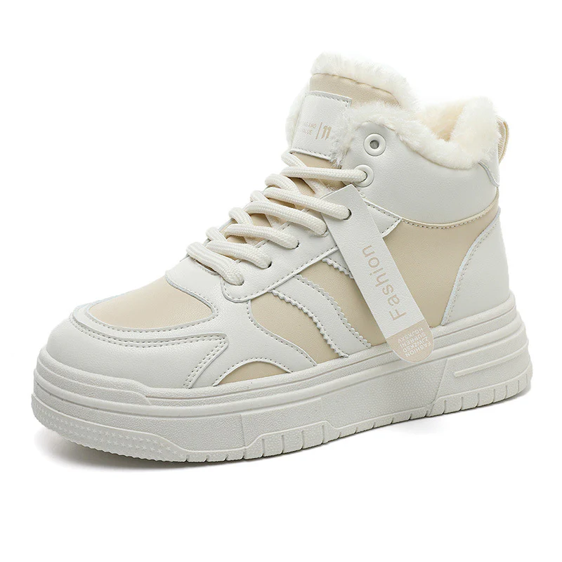 Damen Hochflorige Sneaker aus robustem Kunstleder mit weichem Innenfutter Heidi Mode - Image 5