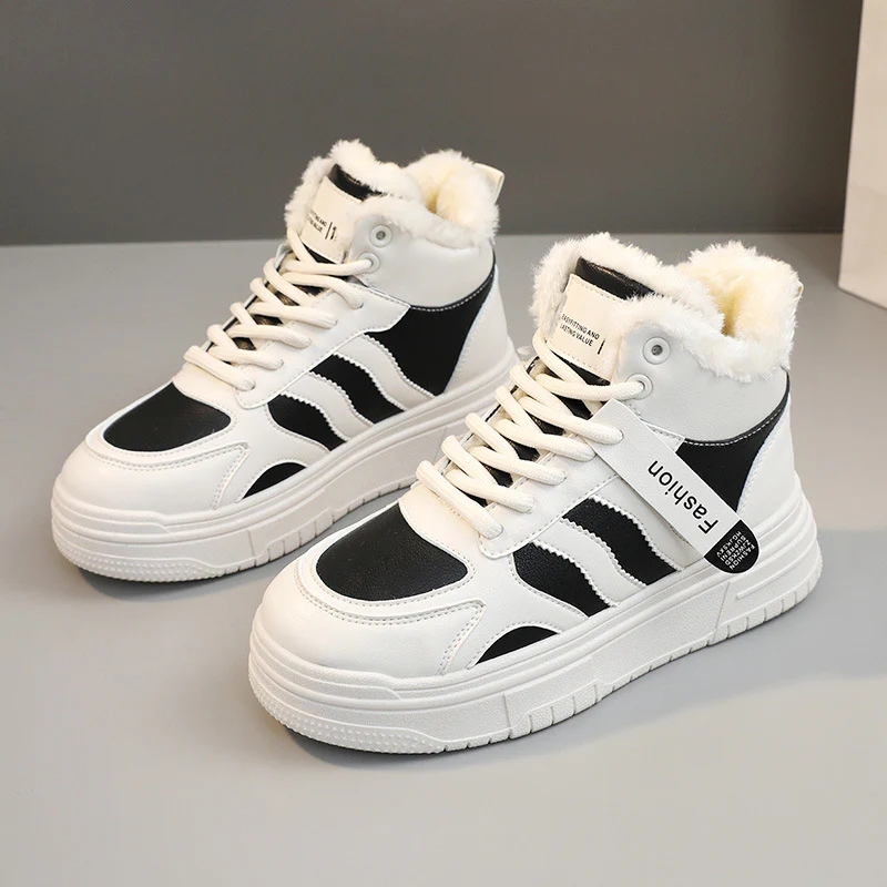 Damen Hochflorige Sneaker aus robustem Kunstleder mit weichem Innenfutter Heidi Mode - Image 6