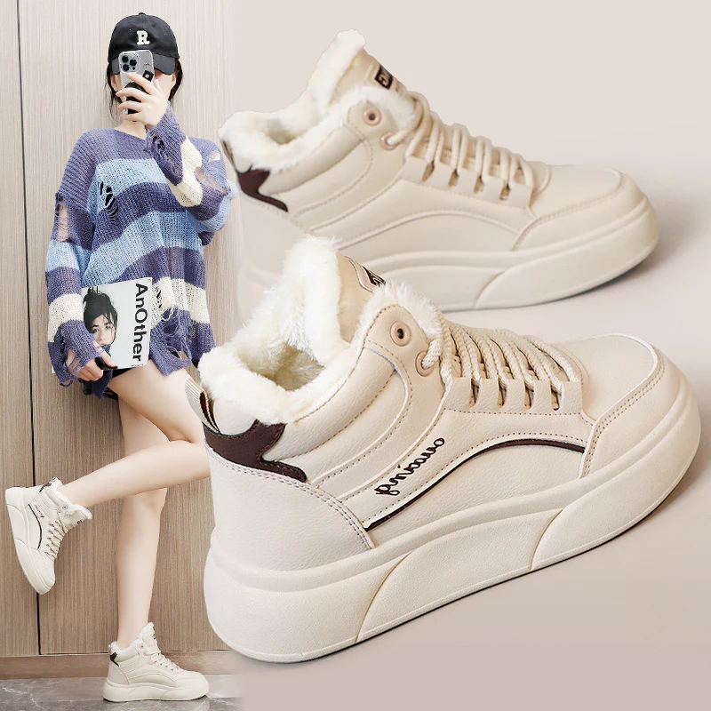 Damen hochflorige Sneakers mit kuscheligem Innenfutter Heidi Mode - Image 2