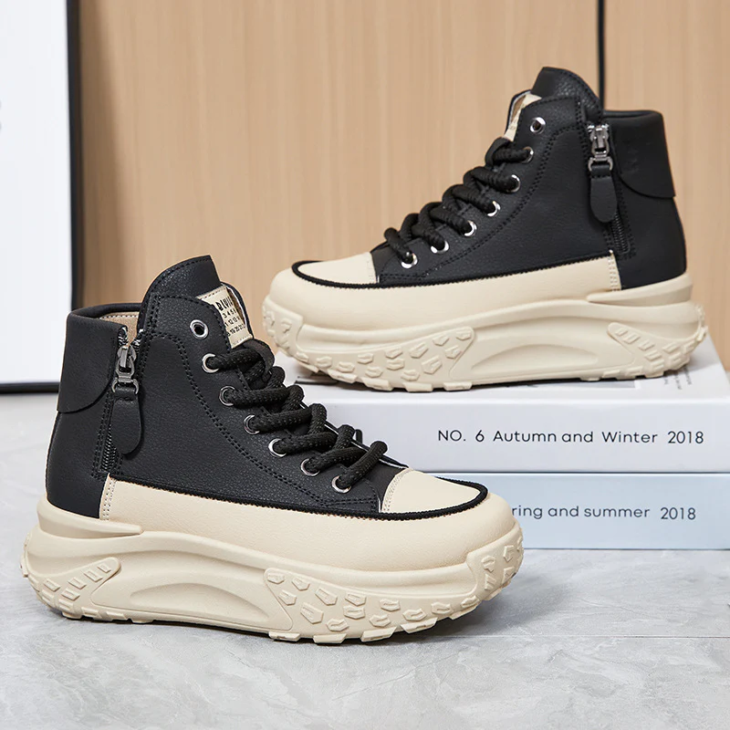 Damen Hochformatige Sneaker mit praktischer Reißverschlussseite Heidi Mode - Image 2