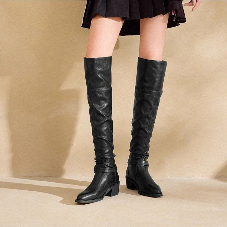 Damen Hochfront-Stiefel mit modischen Details und komfortablem Blockabsatz Heidi Mode - Image 4