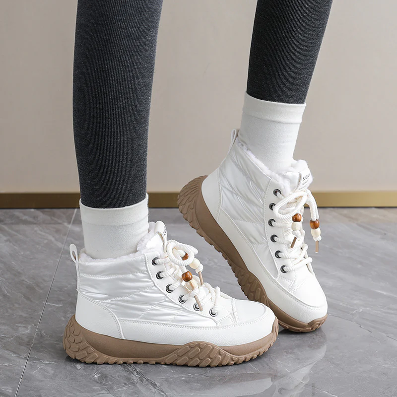 Damen hochgeschnittene Sneaker mit warmem Innenfutter und modischem Design Heidi Mode - Image 4