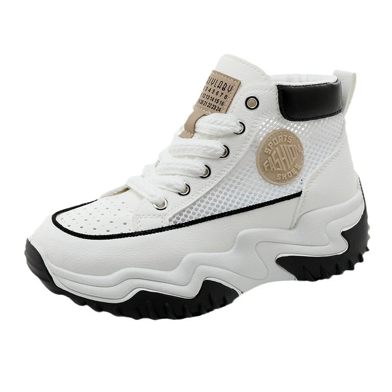 Damen hochgeschnittene Sneakers mit atmungsaktiver Netzstruktur und stoßdämpfendem Sohlenprofil Heidi Mode - Image 5