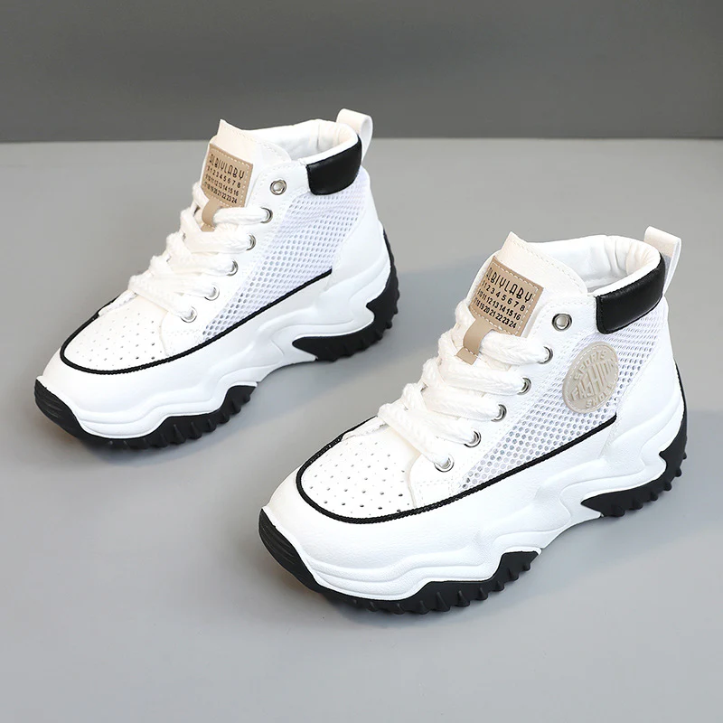 Damen hochgeschnittene Sneakers mit atmungsaktiver Netzstruktur und stoßdämpfendem Sohlenprofil Heidi Mode - Image 7