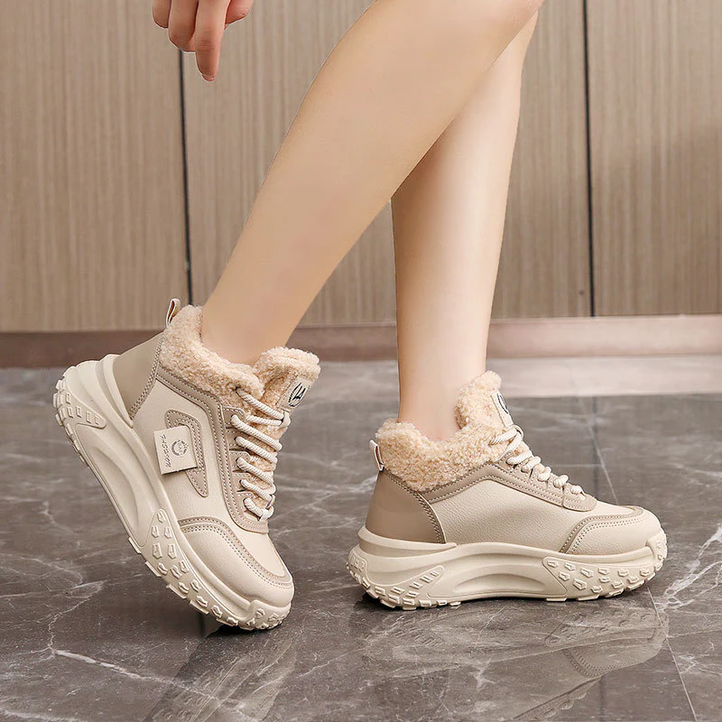 Damen hochgeschnittene Sneakers mit kuscheligem Innenfutter und rutschfester Sohle Heidi Mode - Image 3