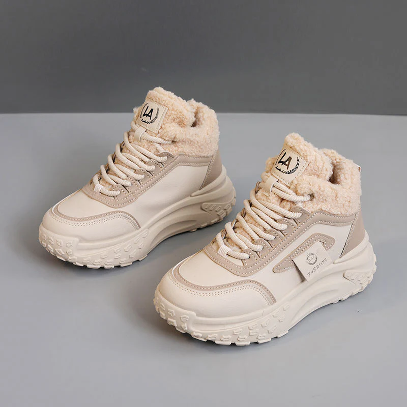 Damen hochgeschnittene Sneakers mit kuscheligem Innenfutter und rutschfester Sohle Heidi Mode - Image 4