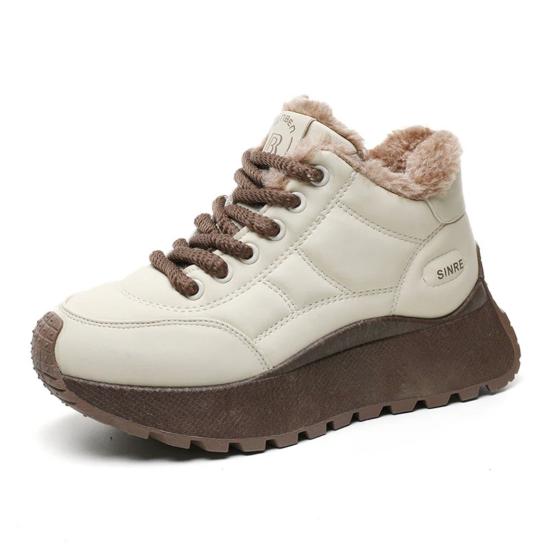 Damen hochgeschnittene Sneakers mit warmem Innenfutter und komfortablem Laufprofil Heidi Mode - Image 5