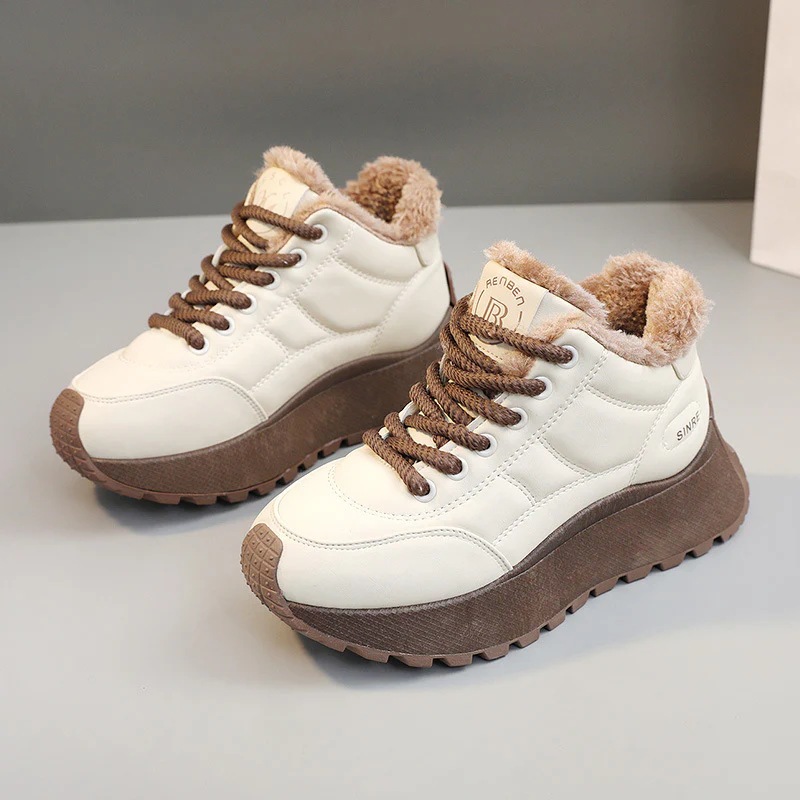 Damen hochgeschnittene Sneakers mit warmem Innenfutter und komfortablem Laufprofil Heidi Mode - Image 6