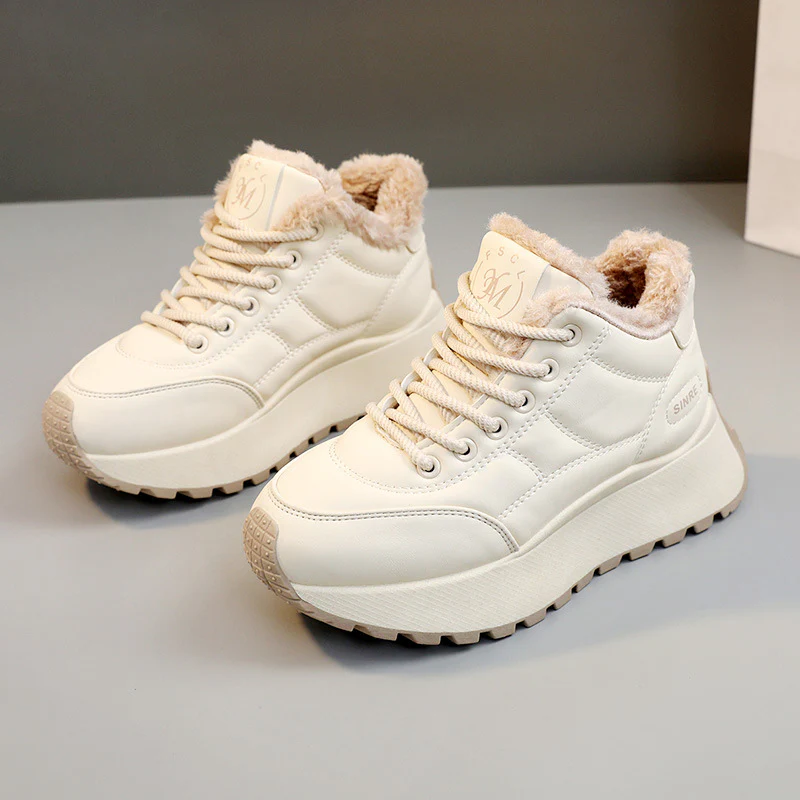 Damen hochgeschnittene Sneakers mit warmem Innenfutter und komfortablem Laufprofil Heidi Mode - Image 7