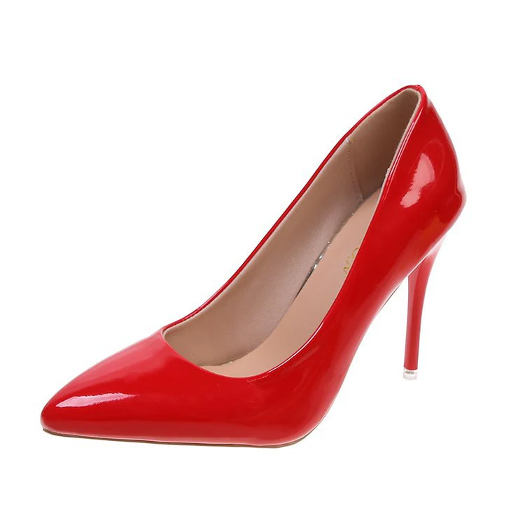 Damen Hochhackige Pumps mit Glänzendem Lackfinish und Eleganter Silhouette Heidi-Mode - Image 11