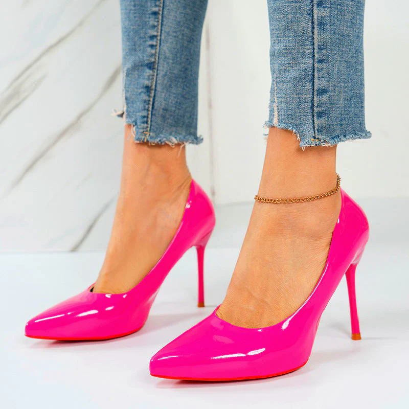 Damen Hochhackige Pumps mit Glänzendem Lackfinish und Eleganter Silhouette Heidi-Mode - Image 3