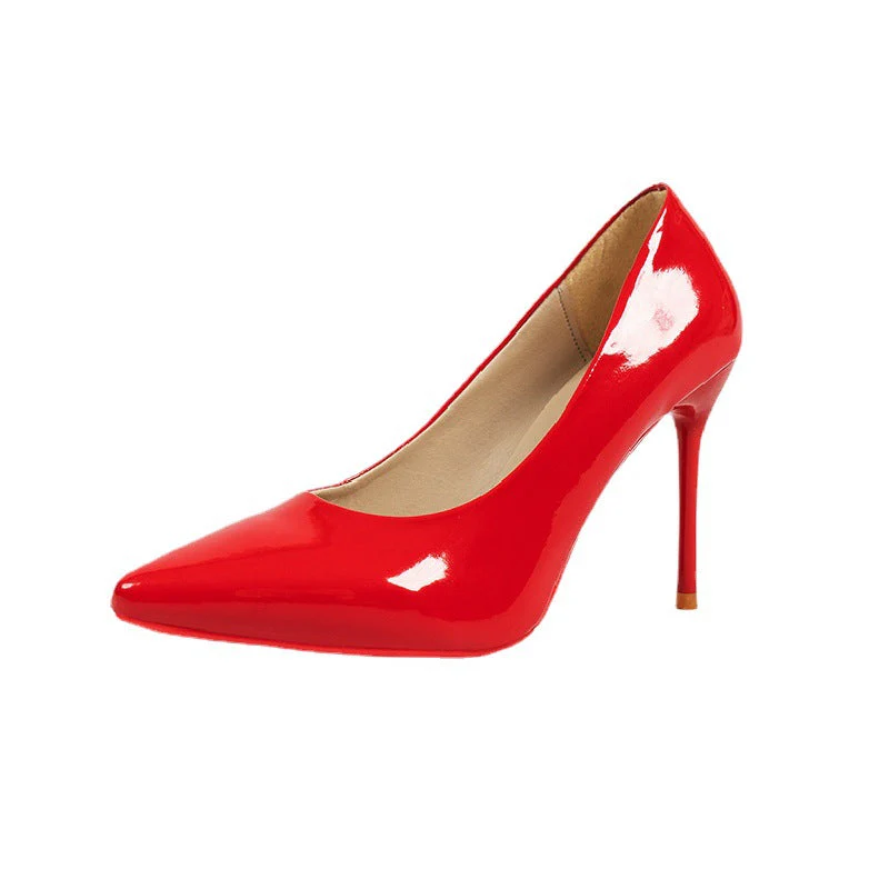 Damen Hochhackige Pumps mit Glänzendem Lackfinish und Eleganter Silhouette Heidi-Mode - Image 5