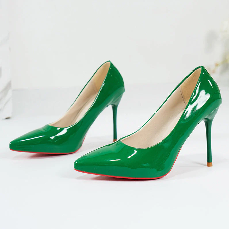 Damen Hochhackige Pumps mit Glänzendem Lackfinish und Eleganter Silhouette Heidi-Mode - Image 7