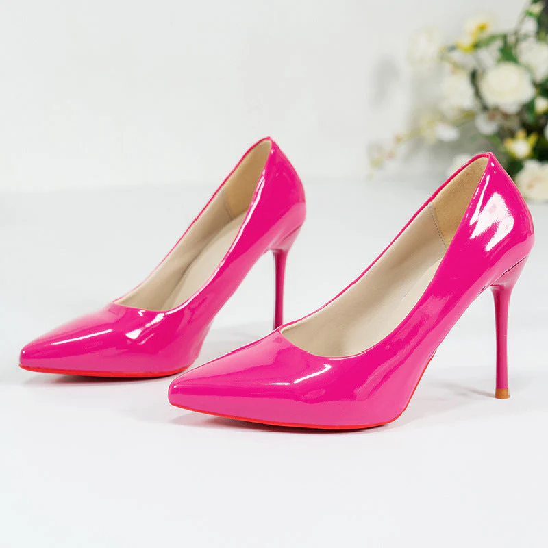 Damen Hochhackige Pumps mit Glänzendem Lackfinish und Eleganter Silhouette Heidi-Mode - Image 9