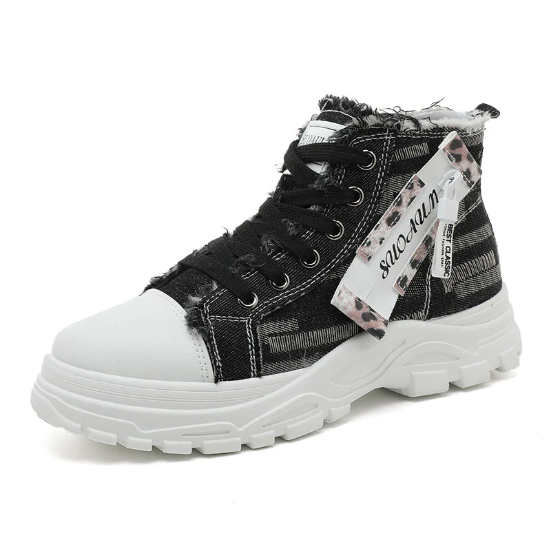 Damen hochschneider Sneakers mit trendiger Markenplakette und einzigartigem Design Heidi Mode - Image 5